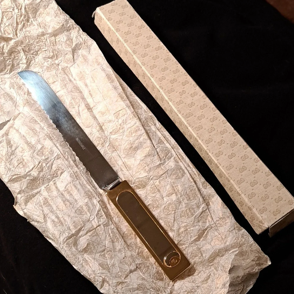 Gucci vintage brass and stainless carving knife - Picture 11 of 14